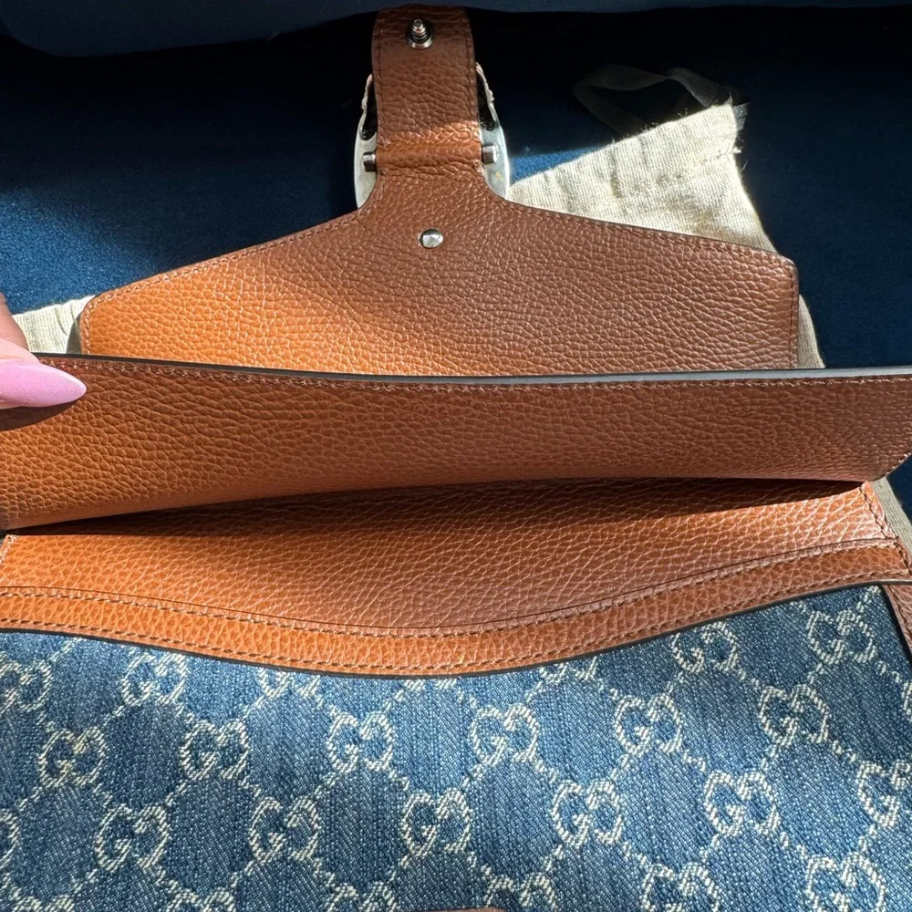 Gucci Denim and Brown Dionysus Bag - Picture 8 of 12